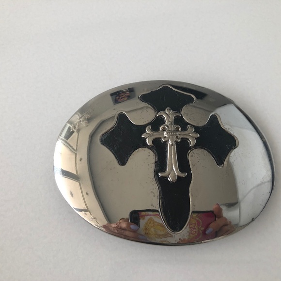 Belt Buckle -Silver plated with Cross main image 7